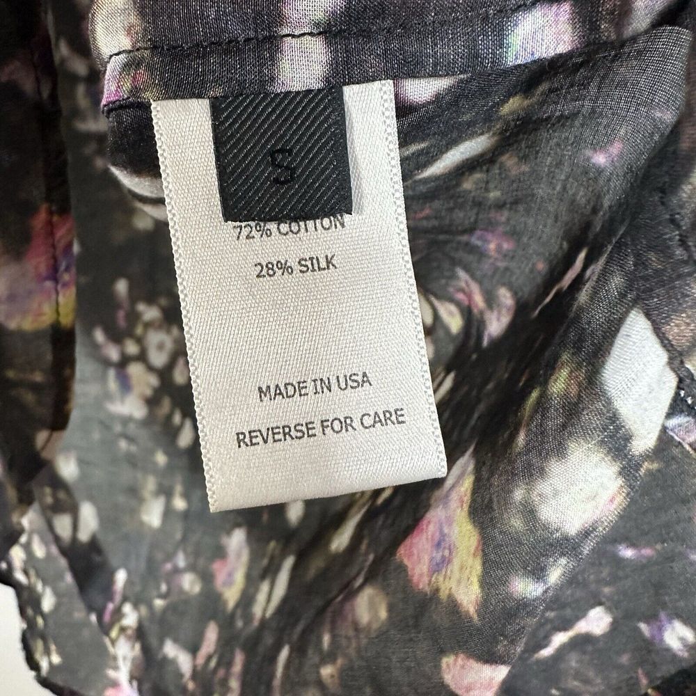 Love Richard Chai Small Black Pink‎ Multicolor Silk Blend Short Sleeve Blouse - Picture 4 of 5
